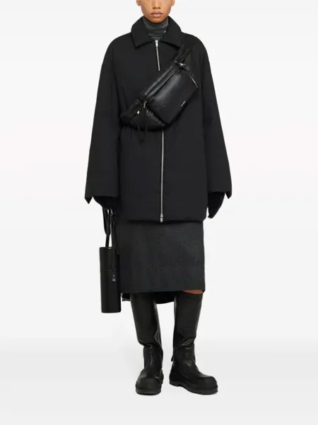 Jil Sander дутая куртка-рубашка, черный