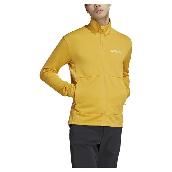 Толстовка на молнии adidas Terrex Multi Light Fleece, желтый