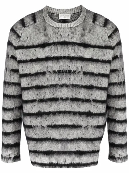 Saint Laurent джемпер с длинными рукавами, серый