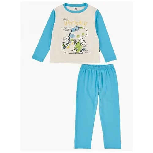 Пижама для мальчиков Mini Maxi, модель 1057, цвет голубой, размер 110