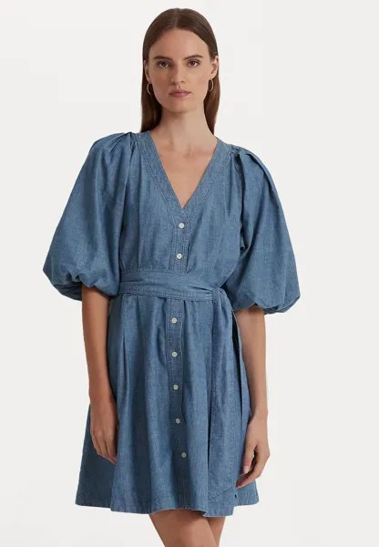 Джинсовое платье Lauren Ralph Lauren, светло-синий