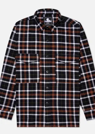 Мужская рубашка Edwin Big Heavy Flannel Brushed, цвет чёрный, размер S