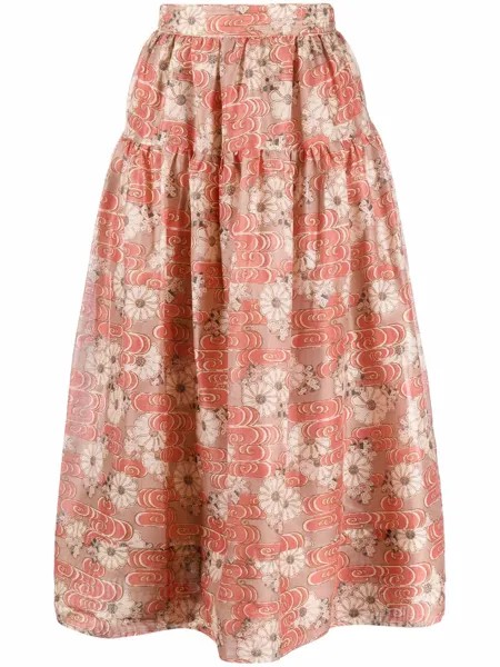 Ulla Johnson юбка А-силуэта с цветочным принтом