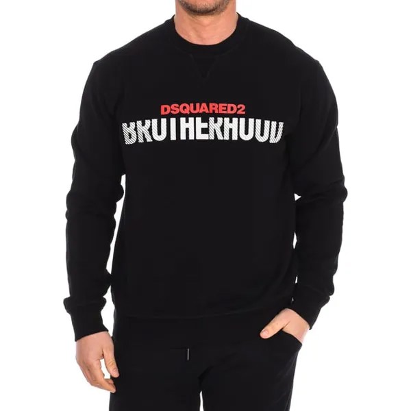 Мужская толстовка с длинным рукавом и круглым вырезом s74gu0521 s25042 Dsquared2, черный
