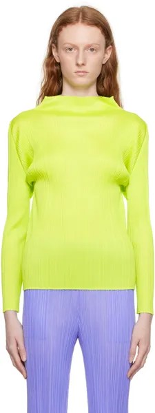 Зеленый New Colorful Basics 3 Водолазка Желтый Pleats Please Issey Miyake