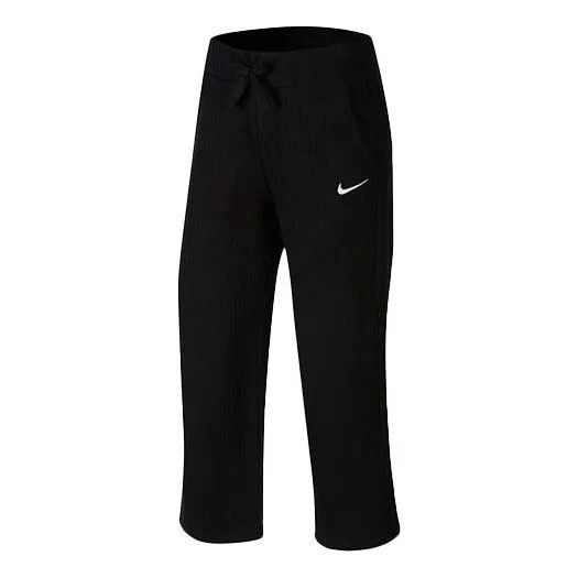 Спортивные брюки Phoenix флисовые с высокой талией широкие спортивные штаны Nike, черный