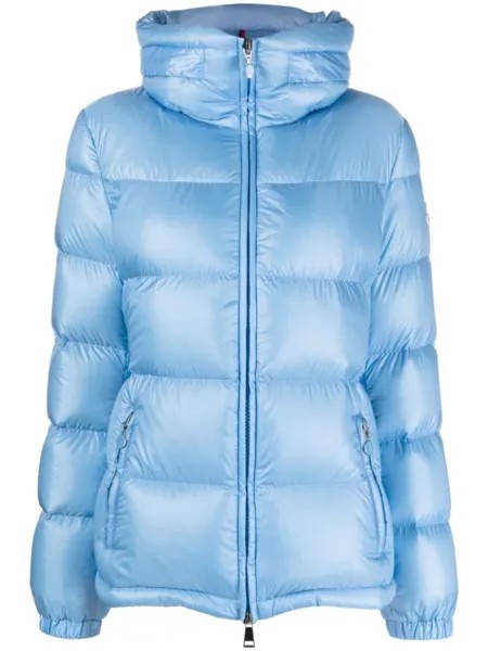 Moncler куртка на молнии с высоким воротником, синий