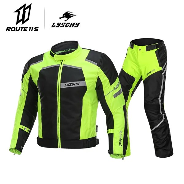 Мотоциклетная куртка LYSCHY, летняя, зимняя, водонепроницаемая, дышащая, с сеткой, штаны, костюм, защитная Экипировка