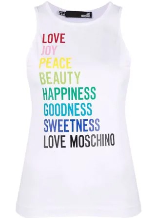 Love Moschino топ без рукавов с принтом