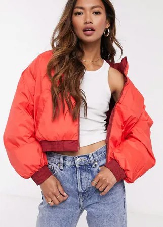 Красный двусторонний пуховик Levi's