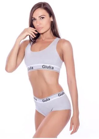 Топ Giulia COTTON BRA 01 размер M, grigio melange (Серый)