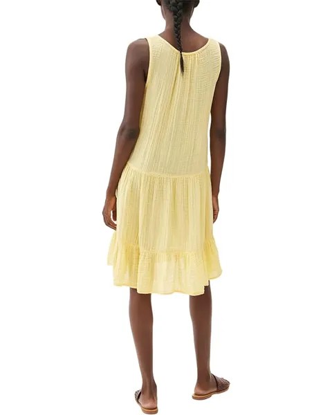 Платье Michael Stars Scarlett Double Gauze Flounce Dress, цвет Butter