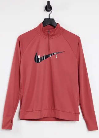 Рыжий топ под куртку с логотипом-галочкой Nike Running-Красный