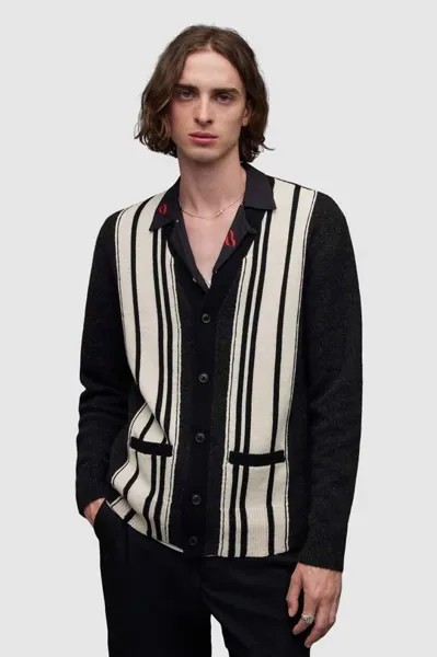 Кардиган из смесовой шерсти BERKLEY AllSaints, черный