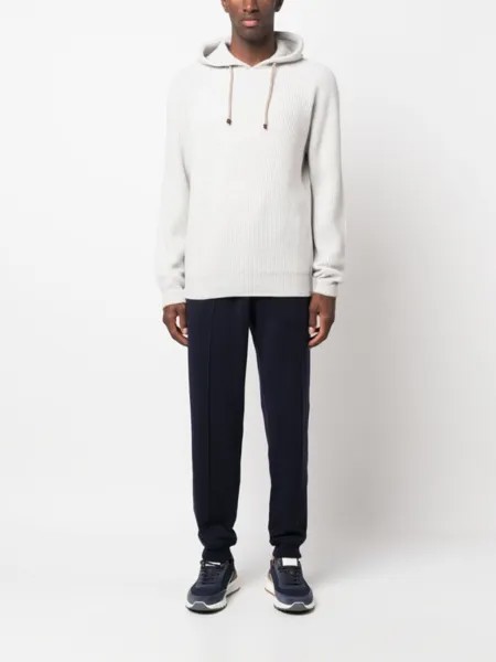 Brunello Cucinelli спортивные брюки с кулиской, синий