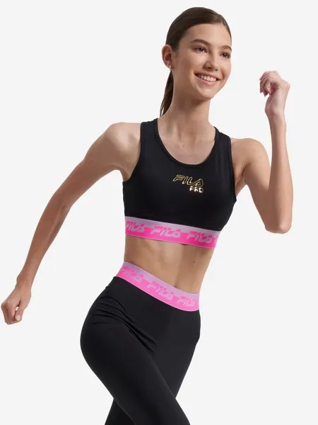 Спортивный топ бра для девочек FILA, Черный