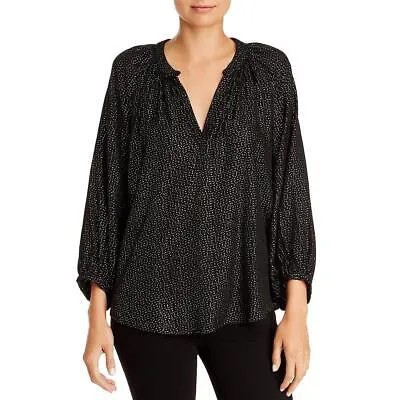 Бархатная женская рубашка-топ-блузка Shirley в горошек с металлическим принтом BHFO 3660
