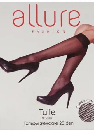 Капроновые гольфы Tulle 20 den 1 пара ALLURE, универсальный, glase