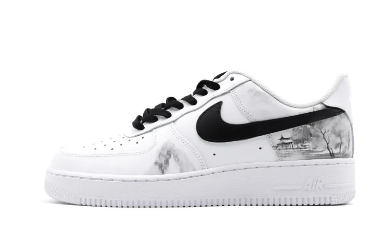 Кроссовки Nike Air Force 1 Skateboarding Shoes Women's Low-top White/black, белый/черный