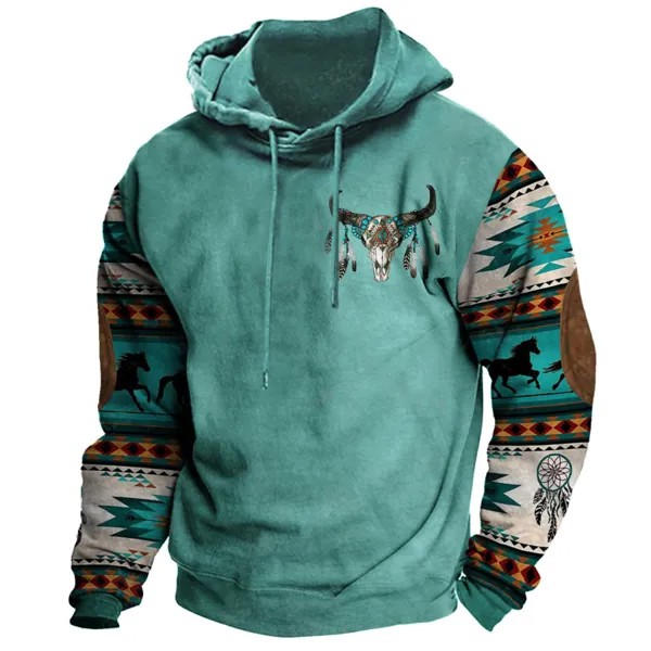 Мужская толстовка с принтом West Cowboy Colorblock