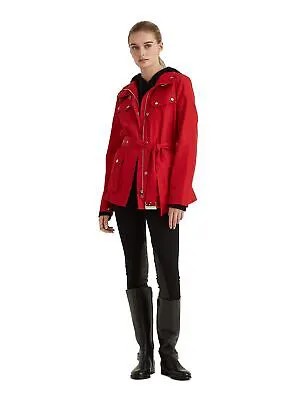 RALPH LAUREN Женская красная полевая куртка на молнии с карманами и поясом на подкладке M