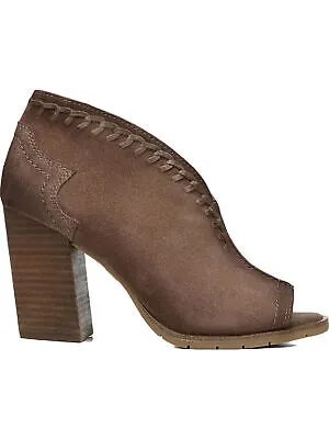 Женские коричневые кожаные туфли на скульптурном каблуке ZODIAC Artful Mia с открытым носком, 6 м