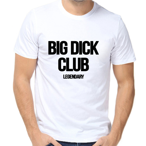 Футболка big dick club, размер (48)M, белый