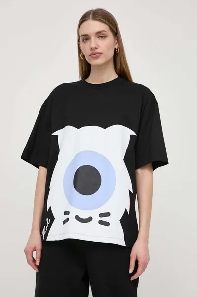 Хлопковая футболка из коллаборации с Darcel Disappoints Karl Lagerfeld, черный