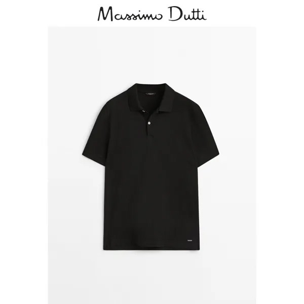 Рубашка-поло мужская Massimo Dutti, черный