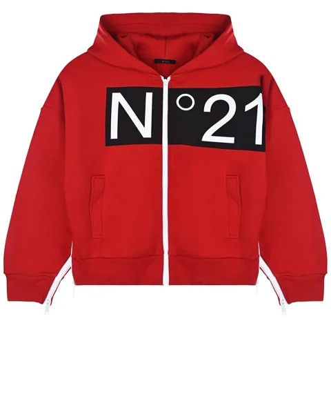 Красная спортивная куртка с капюшоном No. 21 детская