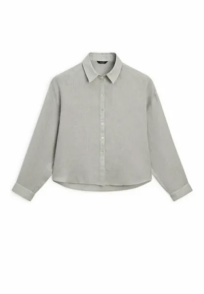 Блузка-рубашка Massimo Dutti, цвет light grey