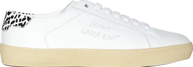Кроссовки Saint Laurent Wmns Court Classic SL/06 Low Leopard, белый