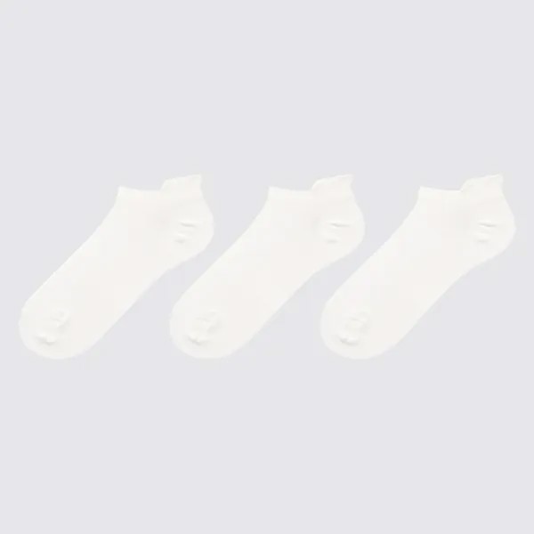 Короткие носки (спортивные/3 пары) UNIQLO, белый