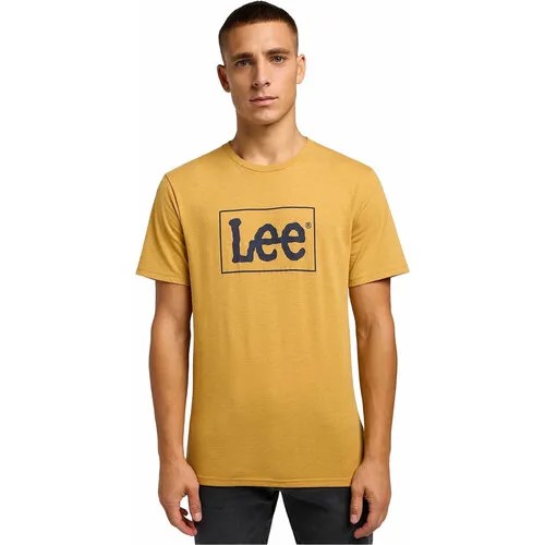 Футболка Lee, размер XL, черный, оранжевый