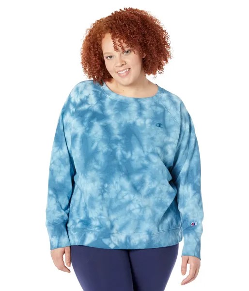 Флисовый худи Champion, Plus Size Fleece Dye Crew