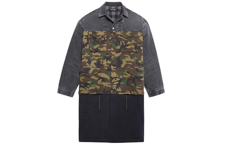 Balenciaga Мужской Тренч, цвет Camouflage