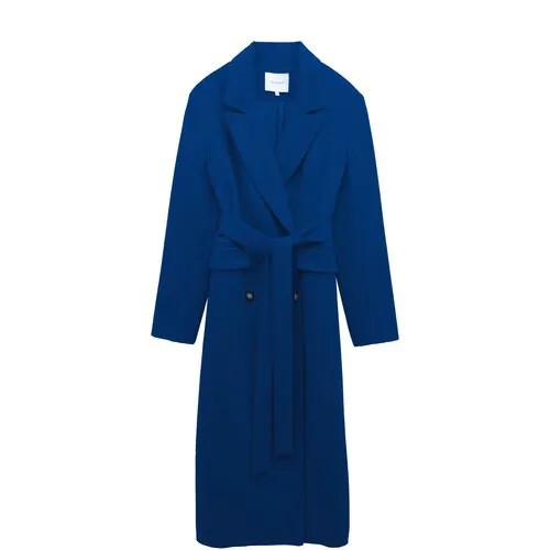 Пальто  Lesyanebo демисезонное, оверсайз, средней длины, размер S, синий