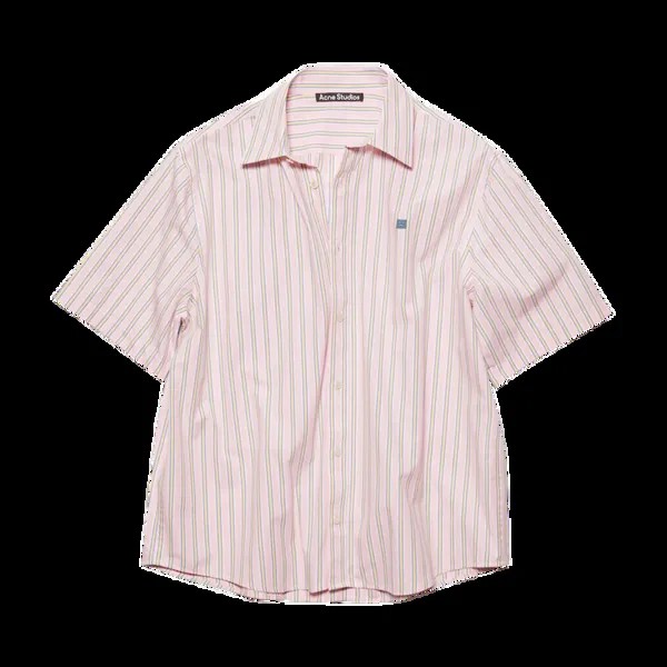 Рубашка Acne Studios Stripe Button Up 'Pink/Yellow', розовый