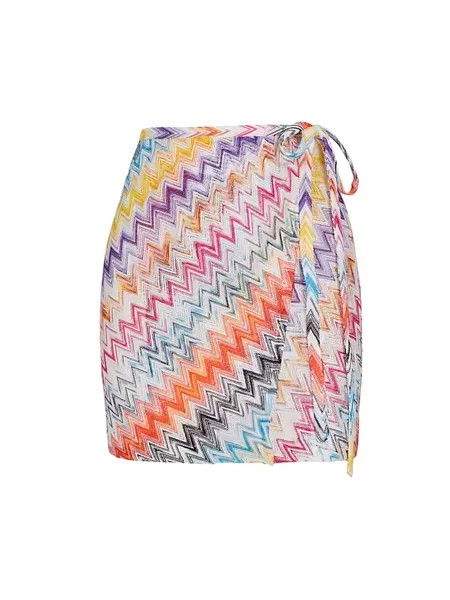 Мини-юбка с зигзагообразным запахом Missoni, цвет zig zag space dyed resort