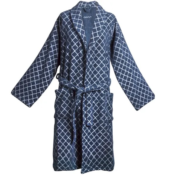 Халат унисекс Gant Home DIAMOND ROBE размер S, цвет синий