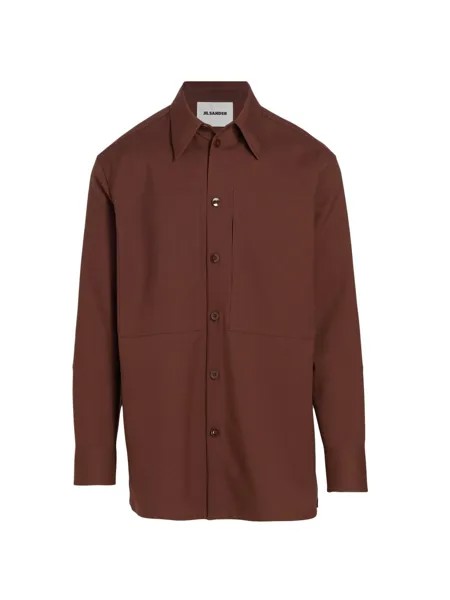 Рубашка 53 Рубашка с пуговицами спереди Jil Sander, коричневый