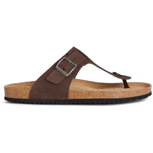 Туфли летние открытые GEOX для мужчин U SANDAL GHITA цвет темный кофе, размер 44