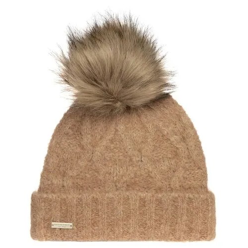 Шапка с помпоном SEEBERGER 18458-1 POMPOM BEANIE, размер ONE