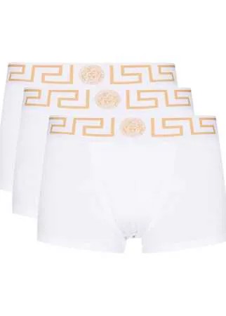 Versace комплект из трех боксеров с узором Greca