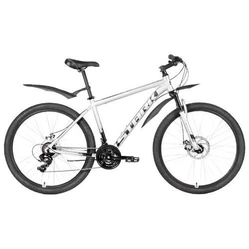 Горный (MTB) велосипед STARK Indy 27.1 D (2020) серебристый/серый/белый 20