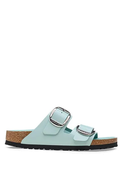 Женские кожаные тапочки Arizona с большой пряжкой Birkenstock, зеленый