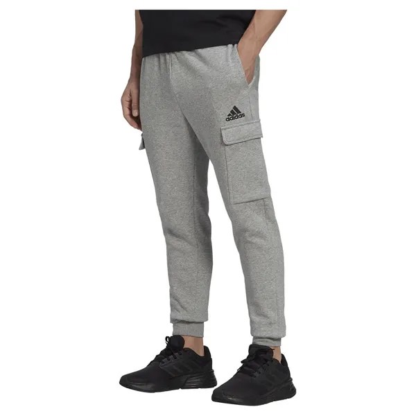 Джоггеры adidas Essentials Fleece Regular Tapered Cargo Joggers, серый