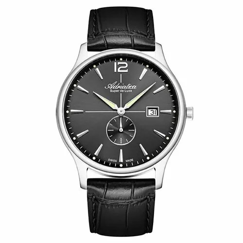 Наручные часы Adriatica A8339.5256Q, черный, серебряный