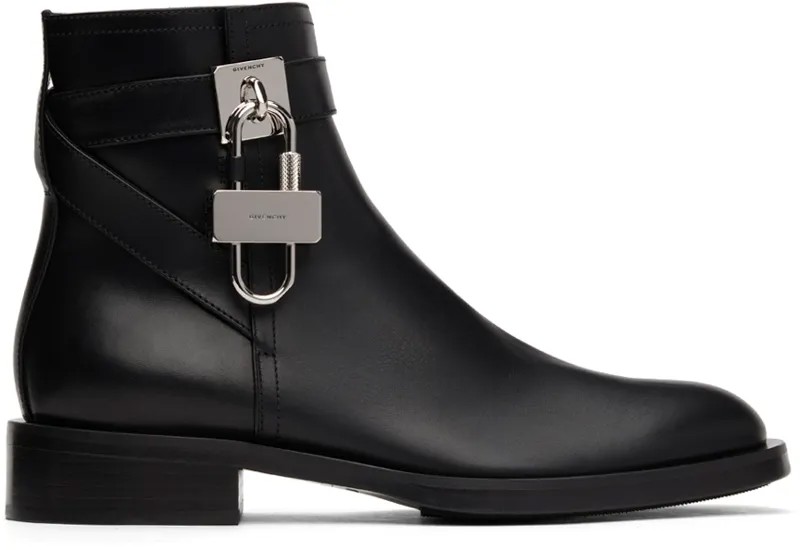 Черные ботинки с навесным замком Givenchy