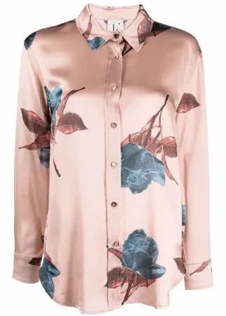 L'Autre Chose шелковая рубашка с цветочным принтом